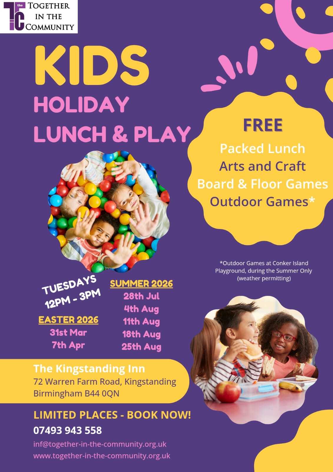 Kids Holiday Lunch and Play 2026 Flyer